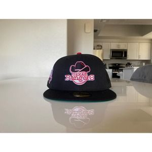 SZ 7 3/8 - Hometown Texas Rangers 40th Anniv Patch Hat